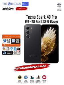 Tecno Spark 40 Pro - 8GB RAM - 256GB Storage - Easy Monthly Installments - PTA Approved - 1 Year Official Warranty - The Original Bro Mobiles - TOB70